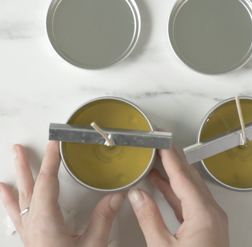 Soy candles in a candle tin.